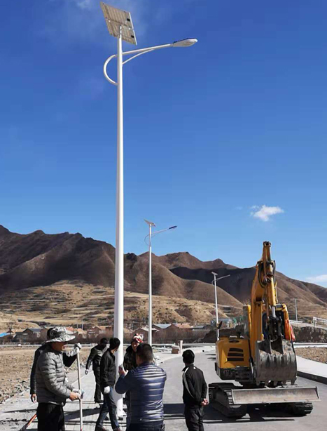 甘南碌曲10米前海街道太阳能路灯项目